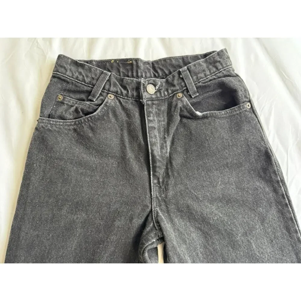 Vintage 90s Levi's 550 Student Jeans USA Black Denim 27x30 W27 L30